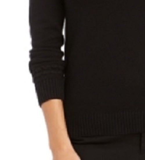 Charter Club Women's Solid Long Sleeve Jewel Neck T-Shirt Top Gray SizSweater_Women_Long Sleevee Small