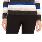 Charter Club Women's Striped Crewneck Sweater Blue Size X-Small