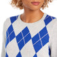 Charter Club Women's Argyle Crewneck Sweater Gray Size Medium