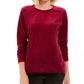 Karen Scott Women's Sport Velour Sweatshirt Purple Size Small