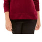 Karen Scott Women's Sport Velour Sweatshirt Purple Size Small