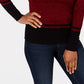 Karen Scott Women's Ribbed Mock Neck Cotton Sweater Red Size Large