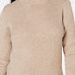 Karen Scott Women's Ribbed Knit Cotton Turtleneck  Brown Size 44