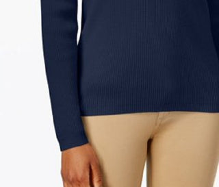 Karen Scott Women's Cotton V-Neck Sweater Navy Size X-Small