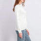 Karen Scott Women's Cotton Ribbed Turtleneck Top White Size Small