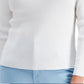 Karen Scott Women's Cotton Ribbed Mock Neck Sweater White Size Petite Medium