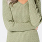 Karen Scott Women's Cotton V Neck Sweater Green Size Medium