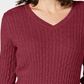 Karen Scott Women's Cotton V Neck Sweater Pink Size X-Large