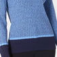 Karen Scott Women's Teresa Cotton Colorblocked Sweater Bright Blue Size XX-Large
