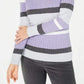 Karen Scott Women's Cotton Striped Sweater Purple Size XX Large