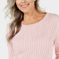 Karen Scott Women's Cotton Cable Knit Sweater Pink Size Petite Medium