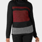 Karen Scott Women's Ribbed Color Block Long Sleeve Turtle Neck Sweater Red Size Medium