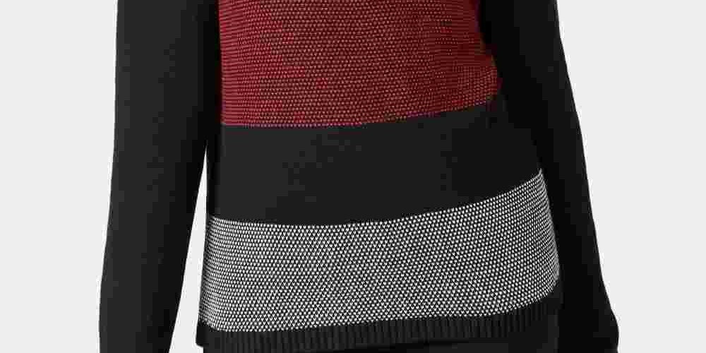 Karen Scott Women's Ribbed Color Block Long Sleeve Turtle Neck Sweater Red Size X-Small