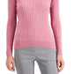 Karen Scott Women's Cable-Knit Sweater Pink Size X-Large