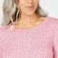 Karen Scott Women's Cable-Knit Sweater Pink Size X-Small