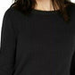 Karen Scott Women's Cotton Boat Neck Sweater Black Size Large