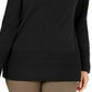 Karen Scott Women's Cotton Boat Neck Sweater Black Size Large