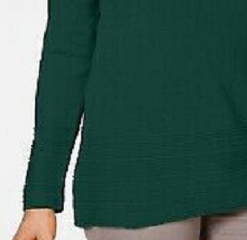 Karen Scott Women's Cotton Boat-Neck Sweater Green Size Large