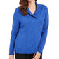 Karen Scott Women's Ribbed Long Sleeve Shawl Collar Sweater Blue Size X-Small