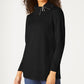 Karen Scott Women's Cotton Zip-Neck Sweater  Black Size X-Small