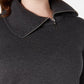 Karen Scott Women's Cotton Zip Neck Sweater Blue Size Small