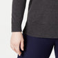 Karen Scott Women's Cotton Zip-Neck Sweater Charcoal Size X-Small