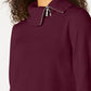 Karen Scott Women's Cotton Zip-Neck Sweater Merlot Red Size Small