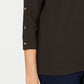 Karen Scott Women's 3/4-Sleeve Sweater Dark Beige Size Small