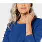 Karen Scott Women's Cotton Marled Sweater Blue Size Small