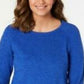 Karen Scott Women's Cotton Marled Sweater Blue Size X-Small