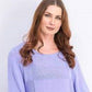 Karen Scott Women's Patchwork-Stitch Pullover Sweater Bright Blue Size Medium