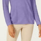 Karen Scott Women's Patchwork Stitch Pullover Sweater Purple Size X-Large
