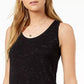 Maison Jules Women's Scoop-Neck Tank Black Size Large