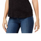 Maison Jules Women's Scoop-Neck Tank Black Size Large