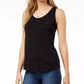 Maison Jules Women's Scoop Neck Tank Black Size X-Small