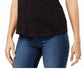 Maison Jules Women's Scoop Neck Tank Black Size X-Small
