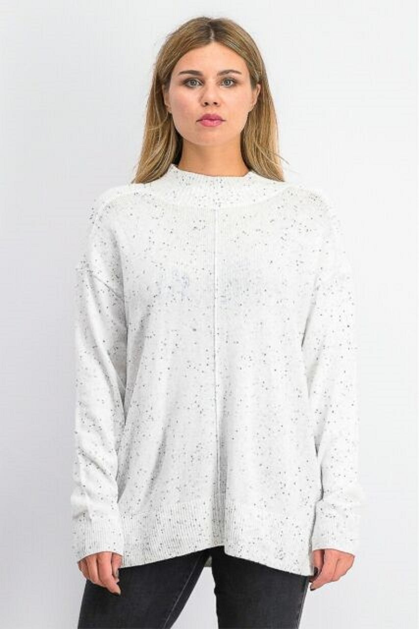 Karen Scott Women's Mock Neck Shimmer Sweater White Size X-Large