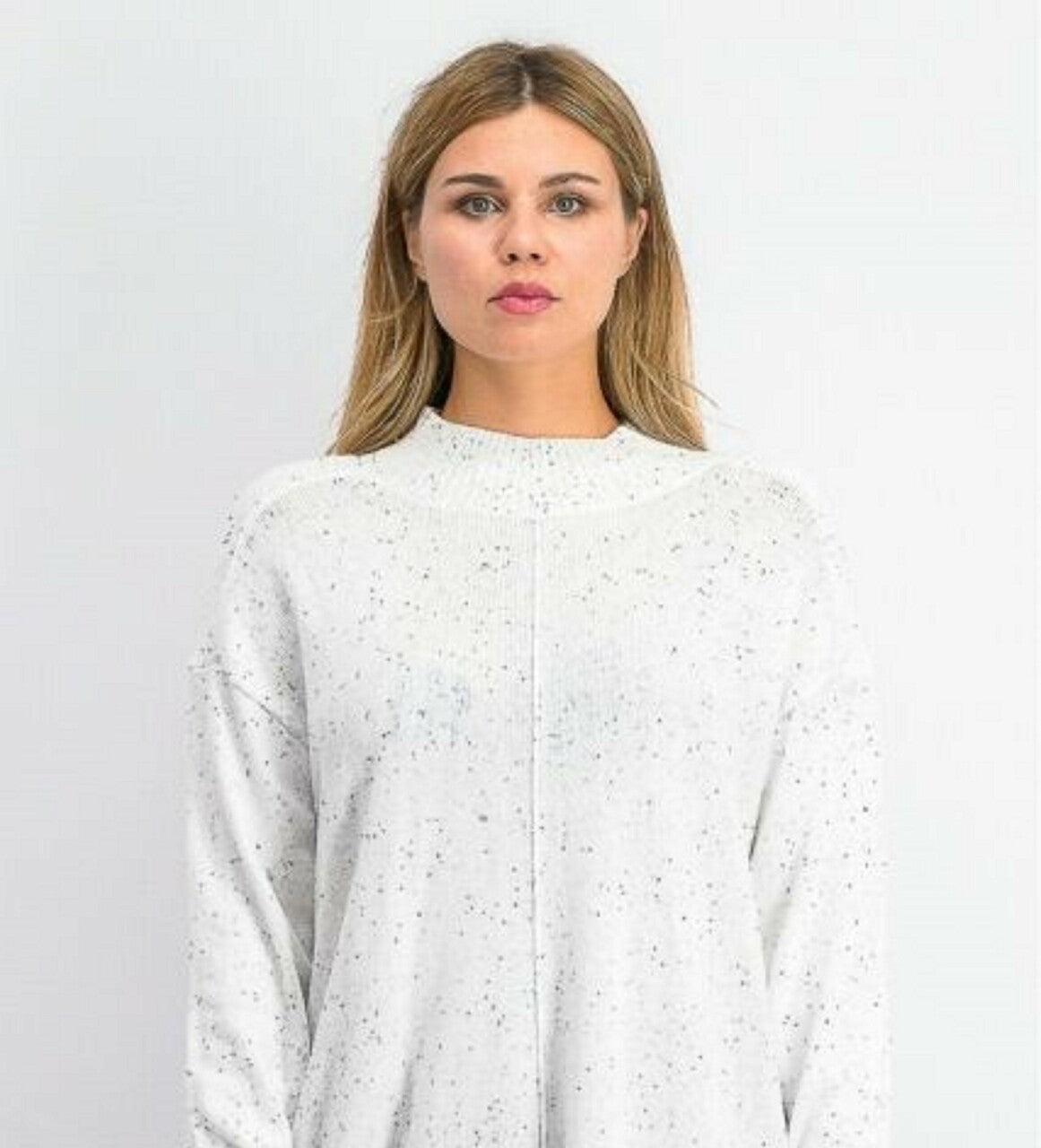 Karen Scott Women's Mock Neck Shimmer Sweater White Size X-Large