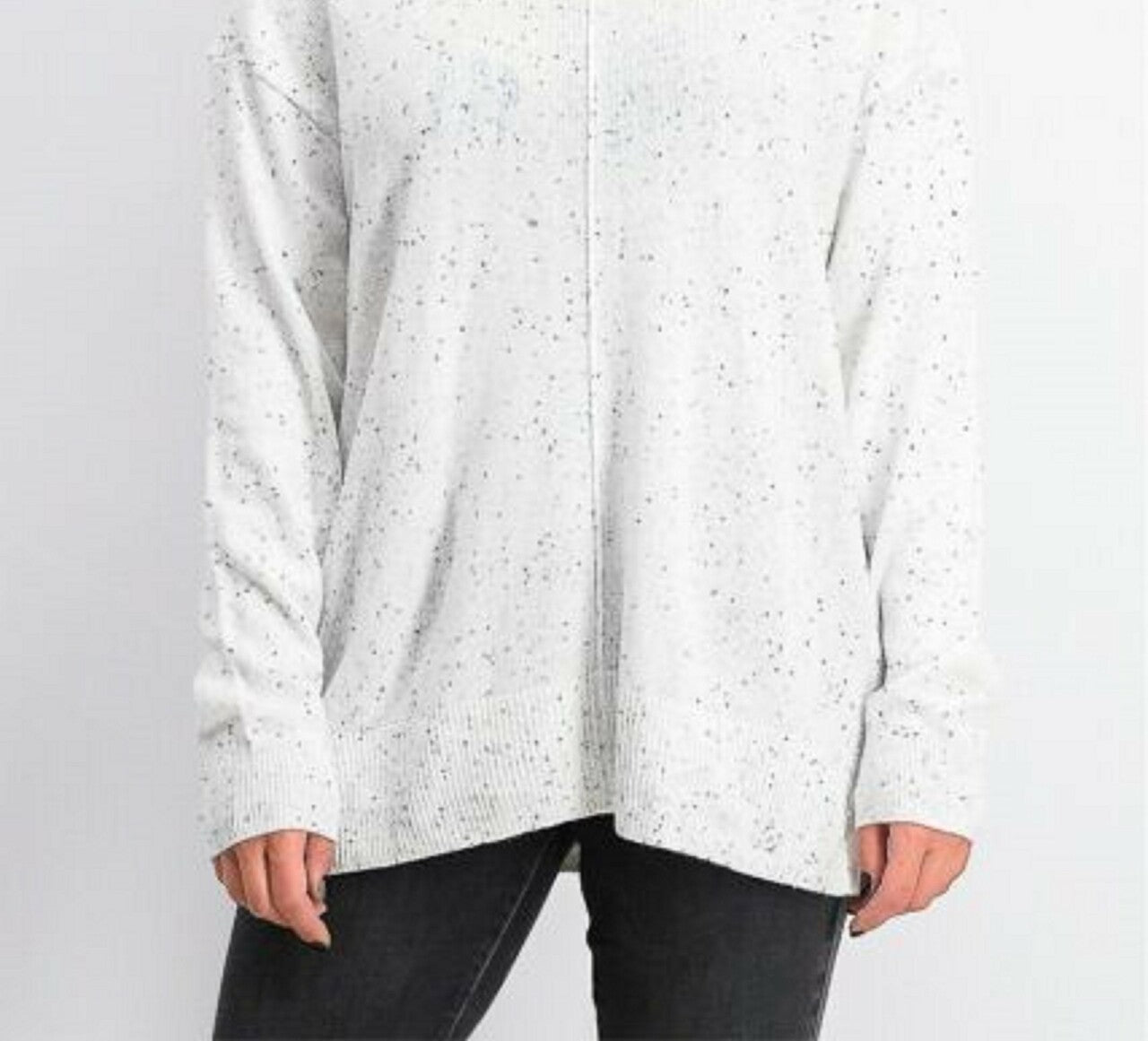 Karen Scott Women's Mock Neck Shimmer Sweater White Size X-Large