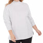 Karen Scott Women's Mock-Neck Sweater Navy Size 2X