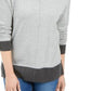 Karen Scott Women's Erin Cotton Colorblocked Mock Neck Sweater Charcoal Size XX-Large