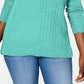 Karen Scott Women's Cotton Mixed-Stitch Sweater Blue Size Small