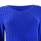 Karen Scott Women's Cotton Mixed-Stitch Sweater Blue Size X-Small