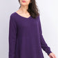 Karen Scott Women's Cotton Mixed-Stitch Sweater Purple Size Small