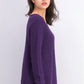 Karen Scott Women's Cotton Mixed-Stitch Sweater Purple Size Small