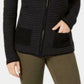 Karen Scott Women's Textured Zip Front Cardigan Black Size XX-Large