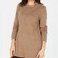 Karen Scott Women's Solid Curved Hem Tunic Brown Size Small
