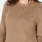 Karen Scott Women's Solid Curved Hem Tunic Brown Size Small