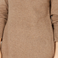 Karen Scott Women's Solid Curved Hem Tunic Brown Size Small