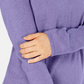 Karen Scott Women's Solid Curved Hem Tunic Purple Size X-Small